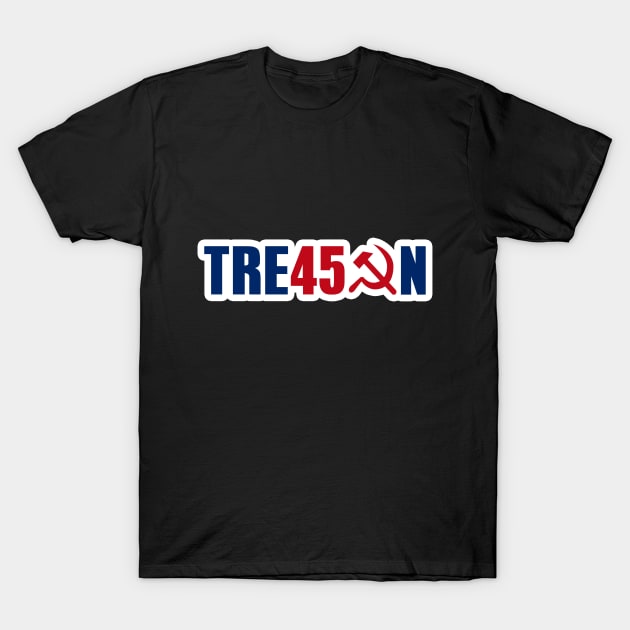 TREASON TRE45ON Hammer and Sickle T-Shirt by CafePretzel